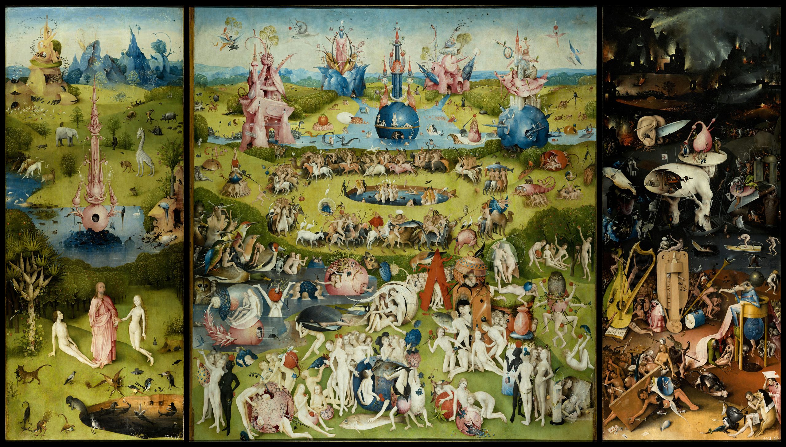 The Garden of Earthly Delights, a triptych by Hieronymus Bosch